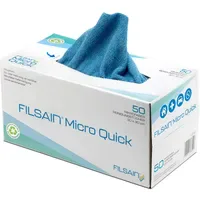 FilSain Micro Quick Mikrofaser in praktischer Spenderbox, 50 Stück,