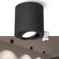 Linovum CORI schwenkbare Aufputz Deckenleuchte LED schwarz & rund