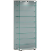 VCM Standvitrine Glas Modern und platzsparend Glas Vitrinenschrank –