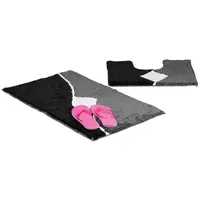 Relaxdays Badteppich Grau 80 x 80 cm