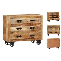 VidaXL Sideboard mit 3 Schubladen 80x30x65 cm Massives Raues