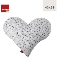 POWER INN Herzkissen groß 50 x 43 cm Weiß