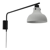 EGLO Wandleuchte Matlock, Ausladung 80 cm, grau/schwarz