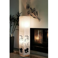 Trango 1210 Design Stehlampe *GREECE* Reispapierlampe *HANDMADE* in Weiß