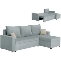Roller Ecksofa - mint - Breitcord - mit Liegefunktion