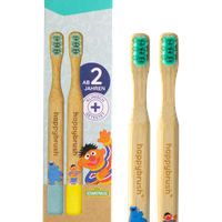 Happybrush Bambus Zahnbürste Doppelpack Sesamstraße