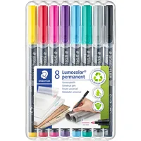 Staedtler Lumocolor F permanent farbig sortiert VE=8 Farben,