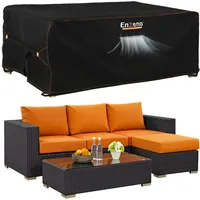Enzeno Loungemöbel Abdeckung 200x200x90cm, Wasserdicht, 420D Oxford Gewebe L-Form