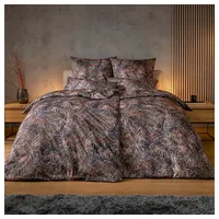 Estella Mako-Satin Bettwäsche DD 155x220 Djamal Maron Farn Blätter