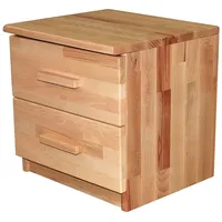 Betten-ABC Bubema Nachttisch Kernbuche massiv Natur geölt, mit zwei