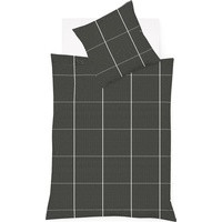 FLEURESSE Lech Bettwäsche-Set Flanell dunkelgrau 135x200+80x80 cm