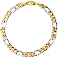 Unique Figaroarmband Gold bicolor 333 19 cm