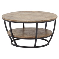 Stolkom Couchtisch JAMBI, Braun - Schwarz - Mangoholz massiv
