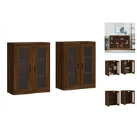 VidaXL Wandschränke 2 Stk. Braun Eichen-Optik Holzwerkstoff