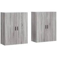 VidaXL Wandschränke 2 Stk. Grau Sonoma 69,5x34x90 cm