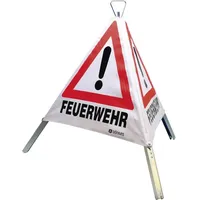 Dönges Faltsignal, 700 mm, Tagesleuchtfarbe, 3 x Feuerwehr