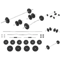 VidaXL Langhantel- und Kurzhantel-Set 30 kg