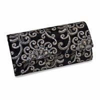 Steuer Modeschmuck Abendtasche Metall 24,0cm schwarz weiß 445000008 -