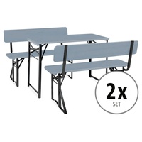 Stagecaptain BBDL-119 GY Hirschgarten Bierzeltgarnitur mit Lehne für Balkon