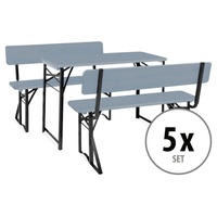 Stagecaptain Bierzeltgarnitur 15-tlg. Grau