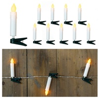MARELIDA LED Kerzenkette - 10 Baumkerzen Clip