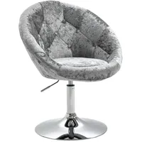 Svita Havanna Sessel, Lounge Clubsessel Drehsessel Samt Silber
