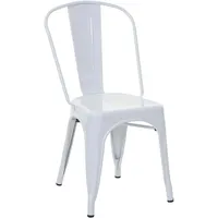 Mendler Stuhl HWC-A73, Bistrostuhl Stapelstuhl, Metall Industriedesign stapelbar wei√ü