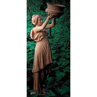 Casa Padrino Luxus Jugendstil Deko Skulptur Frau mit Blumentopf