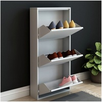 [en.casa] En.Casa, Schuhschrank, Sokndal mit 3 Klappen Weiß