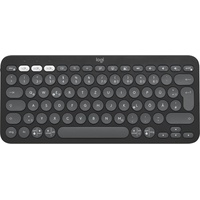 Logitech K380s Pebble Keys 2, schwarz/grau, Logi Bolt, USB/Bluetooth,