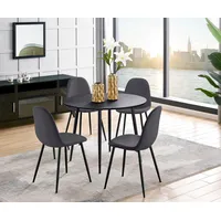 LEONIQUE »Eadwine, TOPSELLER! Sitzgruppe Esstisch plus 4 Esszimmerstühle« 1