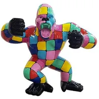 Casa Padrino Designer Deko Skulptur Gorilla Affe Mehrfarbig /
