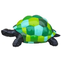 Casa Padrino Designer Dekofigur Schildkröte Schwarz / Grün /