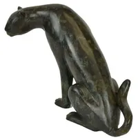 Casa Padrino Luxus Bronzefigur Gepard Schwarz / Grün 20