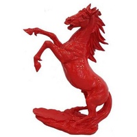 Casa Padrino Designer Dekofigur Wildes Pferd Rot H. 92