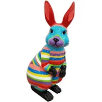Casa Padrino Luxus Deko Skulptur Hase Mehrfarbig H. 220