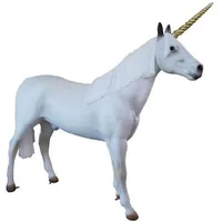 Casa Padrino Luxus Deko Skulptur Einhorn Pferd Weiß /