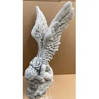 Casa Padrino Barock Deko Skulptur Frau mit Flügel Weiß