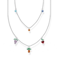 Thomas Sabo Kette bunte Früchte silber, vergoldetes Silber KE2098-477-7