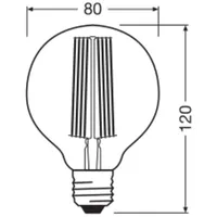 LEDVANCE Osram LED Leuchtmittel Globe 80 E27 5,8 W