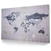 DigitCUBE Schreibtischunterlage Weltkarte Kompass auf deutsch - Schreibunterlage 90x40