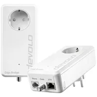 Devolo Giga Bridge Coax Netzwerkadapter 8860 EU IP-Bridge, Glasfaser