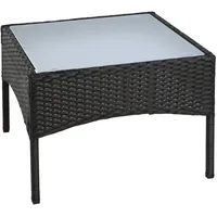 Estexo Polyrattan Beistelltisch Rattan Tisch Gartentisch Balkontisch Garten Möbel