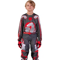 Fox Racing Jungen Jugend 180 Atlas Motocross Trikot, Grau/Rot,