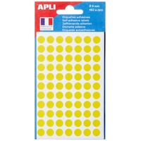 APLI agipa 111834 Markierungspunkte, Durchmesser: 8 mm, rund, gelb