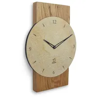 Natuhr 18NU1-10-3 Funk-Wanduhr Großglockner Massivholz Eiche Sandstein