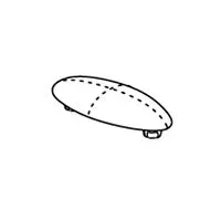 Pressalit Sitzring-Puffer A4033000 zum Eindrücken, oval, weiß