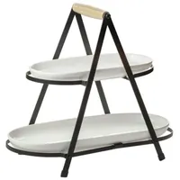 Ladelle 2-stöckige Etagere Serve & Share Eisen Schwarz