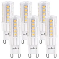 Luminea 6er-Set LED-Stiftsockellampe G9 4,5W (ersetzt 30W) 480lm warmweiß