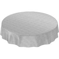 ANRO Wachstuchtischdecke Wachstuch Wachstischdecke Tischdecke Wachstuchdecke Grau Leinenoptik Rund